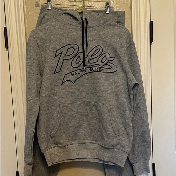Ralph Lauren Gray Polo Logo Sweatshirt and Sweatpants - Picture 6 of 6